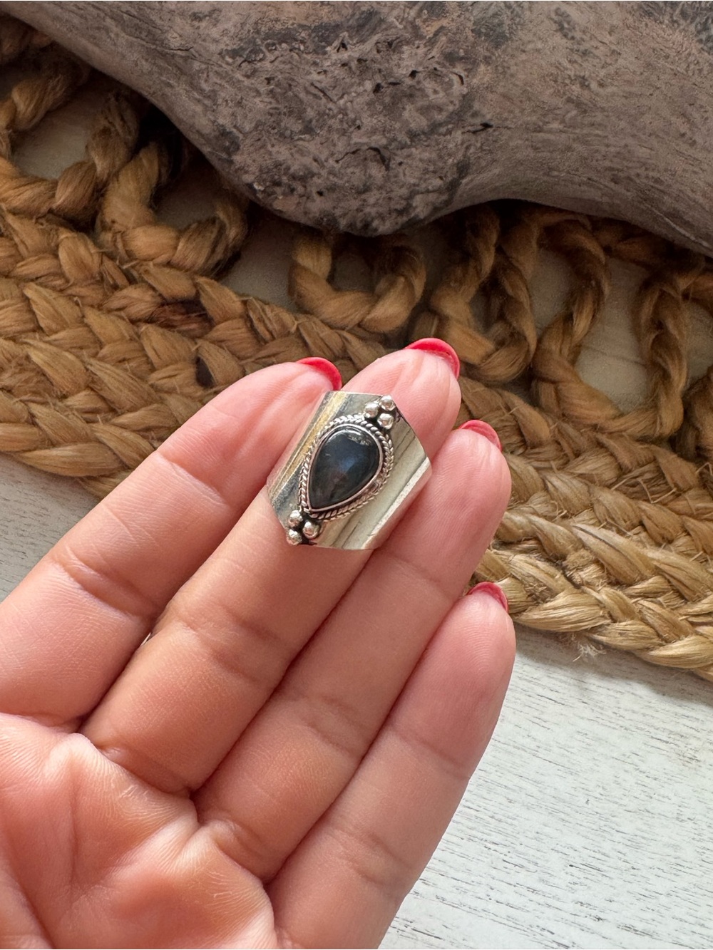 🤩 925 LABRADORITE RING - Picture 5 of 9